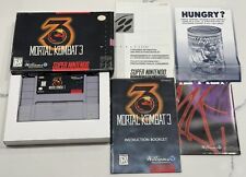 Mortal Kombat 3 (SNES 1995) Autêntico Completo CIB Manual Cartaz Reg Card TESTADO comprar usado  Enviando para Brazil