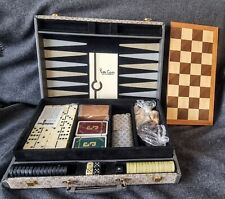 Pierre Cardin backgammon chess dominoes playing cards set in carrying case for sale  Shipping to South Africa