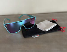 Gafas de sol polarizadas deportivas de diseño para hombre. Azul turquesa. Lente púrpura., usado segunda mano  Embacar hacia Argentina
