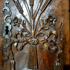 Gavilla de trigo madera tallada panel puerta 13" antiguo francés salvamento arquitectónico segunda mano  Embacar hacia Argentina
