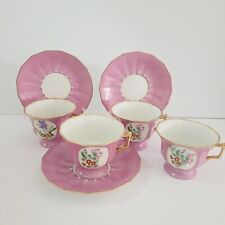 Buquê de rosas vintage 7 peças T & V LIMOGES FRANCE 4 xícaras de ouro rosa e 3 pires comprar usado  Enviando para Brazil