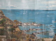1996 OIL PAINTING SEASCAPE SEASHORE for sale  Shipping to Canada