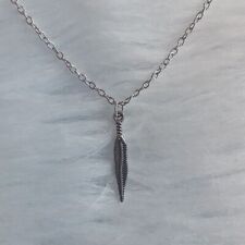 Feather pendant silver for sale  LEEDS