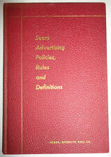 Políticas, reglas y definiciones publicitarias Sears 1946 - para uso interno segunda mano  Embacar hacia Argentina