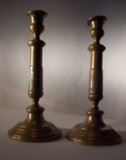 2 candlesticks antique Biedermeier Empire 19th century Copper / bronze? 28 cm high til salgs  Frakt til Norway