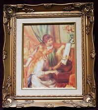 Used, "Young Girls at the Piano", Wooden Framed Print by Pierre Auguste Renoir for sale  Shipping to South Africa