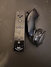Nintendo Official OEM Wii Motion Plus Remote Black With Nunchuck  for sale  Shipping to South Africa
