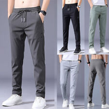 Calças elásticas masculinas casuais secagem rápida cintura alta leve # - comprar usado  Enviando para Brazil