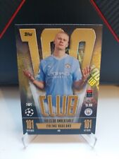Topps Match Attax Champions League 23/24 No. 490 Erling Haaland 100 Club, used for sale  Shipping to South Africa