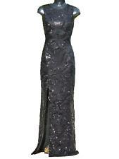 QUIZ Black Sequin Maxi Dress Size 10 UK Evening Wedding Ball Cruise PROM Party for sale  Shipping to South Africa