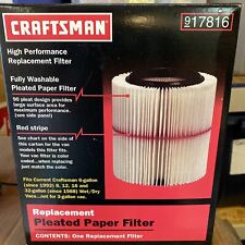 Used, Craftsman 9-17816 Wet Dry Air Filter Replacement Cartridge Filter Brand New for sale  Henrico