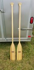FEATHER BRAND 58" L 6" BLADE  WOODEN CANOE  PADDLES  CABIN / CAMP DECOR OR USE for sale  Schenectady