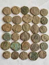 014.Lote de 30 monedas de bronce romanas antiguas, 50,4 gr sin limpiar segunda mano  Embacar hacia Mexico