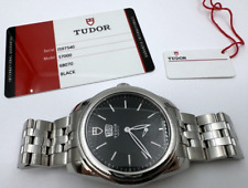 2017 TUDOR Glamour Grande 42mm Automático Data Dupla Mostrador Preto Cartão de Aço FUNCIONA comprar usado  Enviando para Brazil