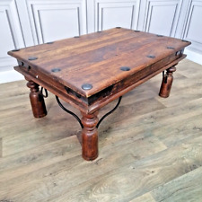 Retro Chunky Heavy Rustic Solid Wood Coffee Side Table - Solid Sheesham ? Java ? for sale  Shipping to South Africa