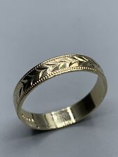 9ct Gold Patterned Wedding Ring for sale  Shipping to South Africa