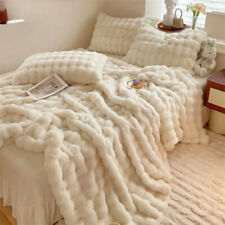 Cobertor de pelúcia imitação de pele de luxo inverno quente macio cobertor cama sofá capa, usado comprar usado  Enviando para Brazil