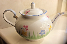 Vintage teapot floral for sale  WIMBORNE