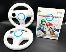 NINTENDO WII Game "MARIO KART WII + 2 Original Steering Wheels | Good | myynnissä  Leverans till Finland