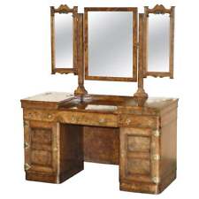 IMPORTANT BURR & BURL GOTHIC ANTIQUE DRESSING TABLE WITH POLISHED BRASS FITTINGS for sale  Shipping to South Africa