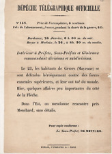 1870 depeche telegraphique d'occasion  La Loupe