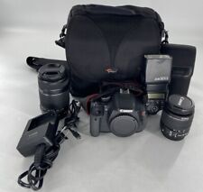 Canon EOS Rebel T3i 18.0MP DSLR Camera Kit EF-S 18-55mm & 55-250mm & Flash segunda mano  Embacar hacia Mexico