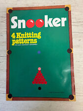 Snooker knitting patterns for sale  LISKEARD