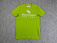 Camiseta Abercrombie & Fitch NY Hombre Talla M Ajuste Muscular Manga Corta Verde Logo segunda mano  Embacar hacia Argentina