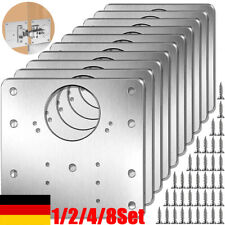 8 X Edelstahl Scharnier Reparaturplatte Für Möbel Schrank Reparaturset Werkzeuge comprar usado  Enviando para Brazil