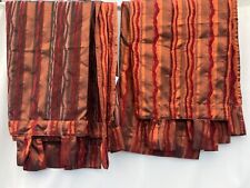 Tab top Curtains Pair copper colours W55" L57" polyester for sale  Shipping to South Africa