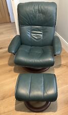leather swivel recliner chair for sale  BROADWAY