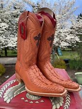 Botas de cowboy tamanho 7.5 Bota Vaquero AGUILA REAL couro marrom novo na caixa imit jacaré comprar usado  Enviando para Brazil