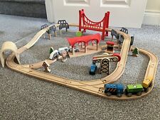Hape Double Loop Railway Set Pre-school Wooden Train Toddler Toy 3 Years + for sale  Shipping to South Africa