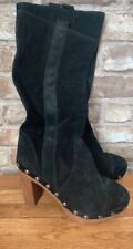 Black suede clog for sale  NEWCASTLE UPON TYNE