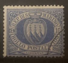 francobollo san marino stemma usato  Roma