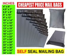 Sacolas de correio cinza todos os tamanhos poli postagem grande forte auto-selo plástico postal comprar usado  Enviando para Brazil