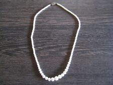 Perlenkette halskette weiß gebraucht kaufen  Fischbachtal