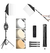EMART Softbox Lighting Kit,16"X16" Soft Box and 3 Colors Temperature 3000-550 QF for sale  Shipping to South Africa