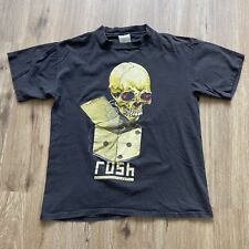 Camisa masculina vintage Rush L preta Pushead Roll The Bones dupla face 1991, usado comprar usado  Enviando para Brazil