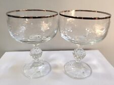 vintage etched wine glasses for sale  Imlay City