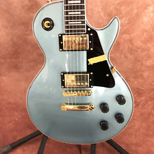Guitarra elétrica personalizada azul LP ouro hardware entrega rápida captador HH comprar usado  Enviando para Brazil