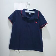 Biogas Polo Shirt Boys Size Small 5/6 Blue Solid Short Sleeve Cotton Solid Logo for sale  Shipping to South Africa