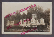 Cedar Rapids IOWA RPPC 1911 PUBLICIDAD Marcadores de tumbas LÁPIDA FUNERARIA CÁNCER segunda mano  Embacar hacia Argentina