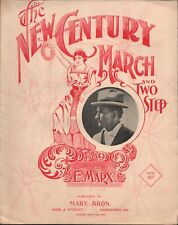 1900 SACRAMENTO, CALIFORNIA antique sheet music THE NEW CENTURY MARCH Marx Bros. for sale  Shipping to South Africa