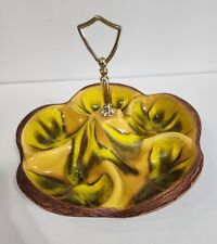 Antigo EUA #688 Lindo Prato Bandeja de Cerâmica Verde Amarelo Sequoia Ware *ds, usado comprar usado  Enviando para Brazil