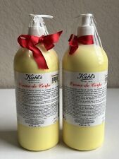 2x Kiehl's Creme de Corps Body Lotion w/ Cocoa Butter-Jumbo 1 Liter/33.8 oz-Pump for sale  Shipping to South Africa