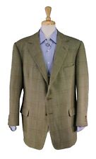 Lesley & Roberts London Bespoke Green Check Tweed Heavy 3-Btn Wool Blazer 44R for sale  Shipping to South Africa