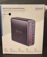 Intoval 140W USB C Charger 8 Port Multi Device Fast Charging Station K44 Black, used for sale  Shipping to South Africa