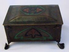 Antique Stamp Box The Art Crafts Shop Buffalo NY Copper Enamel Unsigned for sale  Shipping to South Africa