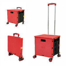 Portable Folding Boot Cart Shopping Trolley Storage Box 360° Rotate Wheels  gebraucht kaufen  Versand nach Switzerland